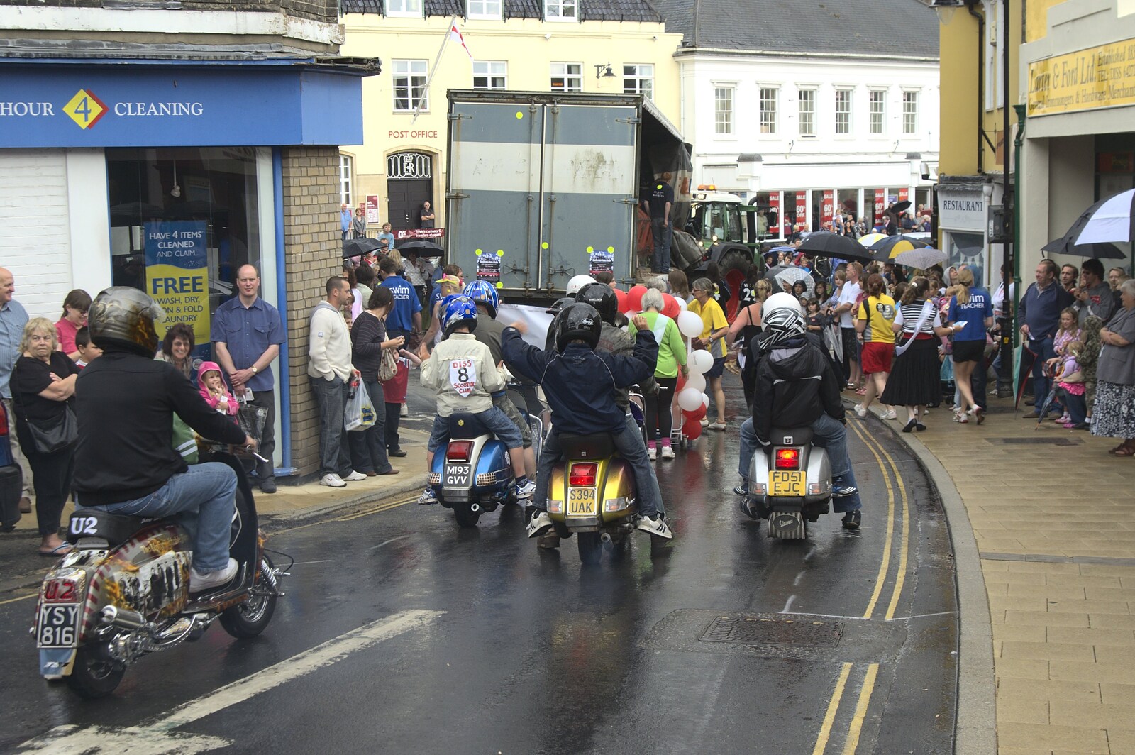 More mopeds ride down the hill from Diss Carnival Procession, Diss, Norfolk - 21st June 2009