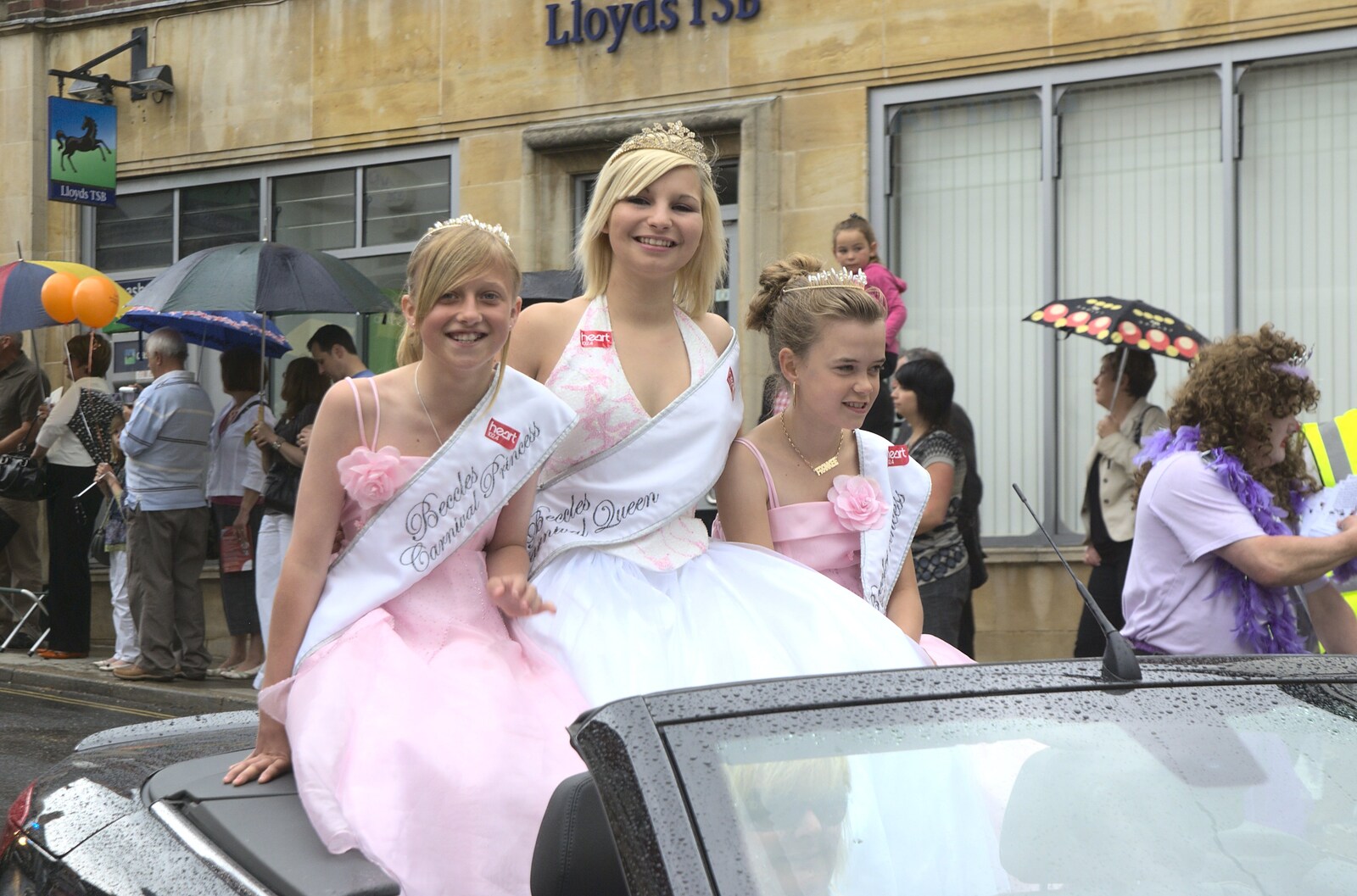 The Beccles carnival queen and princesses from Diss Carnival Procession, Diss, Norfolk - 21st June 2009