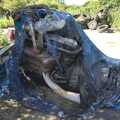A nearby engine is covered in melted plastic, A Fire at Valley Farm, Thrandeston, Suffolk - 24th June 2009