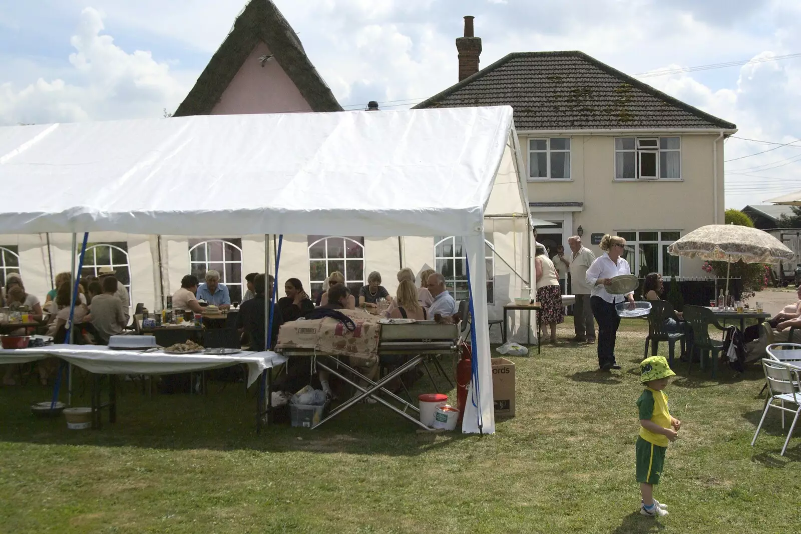 A view of the marquee, from Thrandeston Pig: A Hog Roast, Little Green, Thrandeston, Suffolk - 29th June 2009