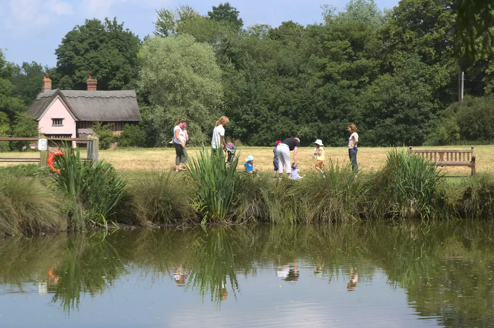 The pond on Little Green, from Thrandeston Pig: A Hog Roast, Little Green, Thrandeston, Suffolk - 29th June 2009