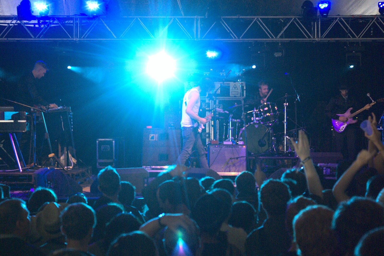Blue light on stage from The Latitude Festival, Henham Park, Suffolk - 20th July 2009