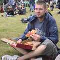 The Boy Phil eats pizza, The Latitude Festival, Henham Park, Suffolk - 20th July 2009