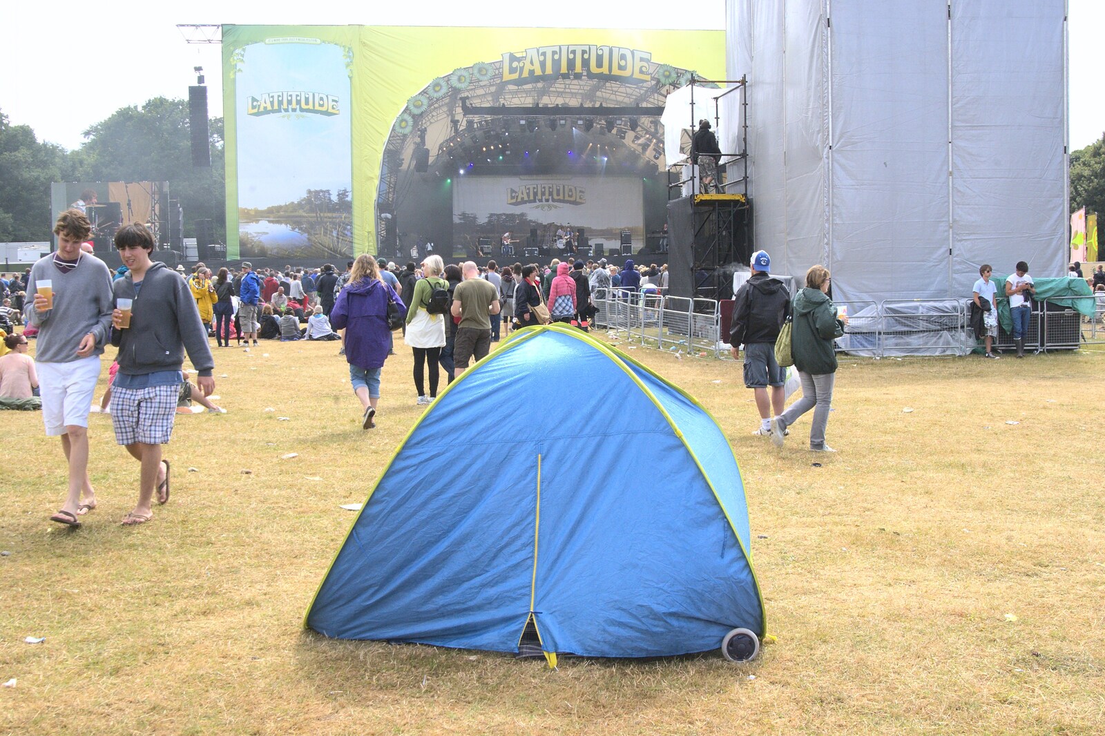 A lone tent in front of the main stage from The Latitude Festival, Henham Park, Suffolk - 20th July 2009