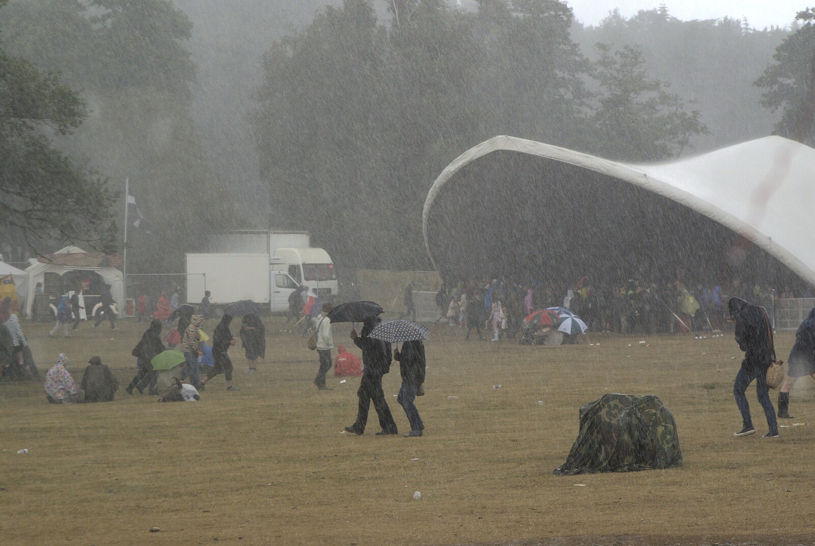 The rain totally lashes down again from The Latitude Festival, Henham Park, Suffolk - 20th July 2009