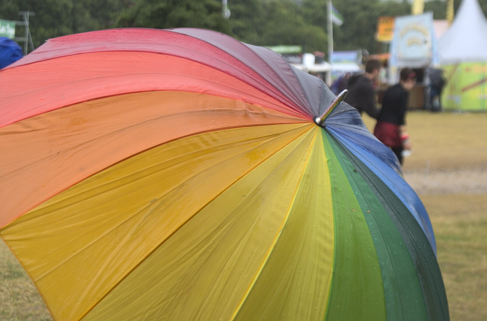 A rainbow umbrella from The Latitude Festival, Henham Park, Suffolk - 20th July 2009