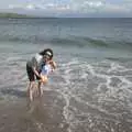 Evelyn takes The Boy out for a paddle, A Trip to Dingle, County Kerry, Ireland - 21st July 2009