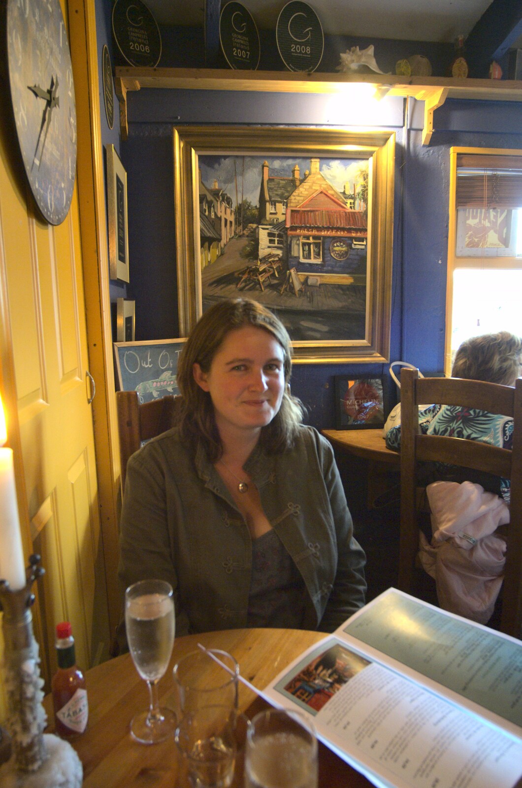 Isobel in 'Out of the Blue' restaurant from A Trip to Dingle, County Kerry, Ireland - 21st July 2009