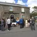 Guests hang around outside Ballintaggart, Julie and Cameron's Wedding, Ballintaggart House, Dingle - 24th July 2009