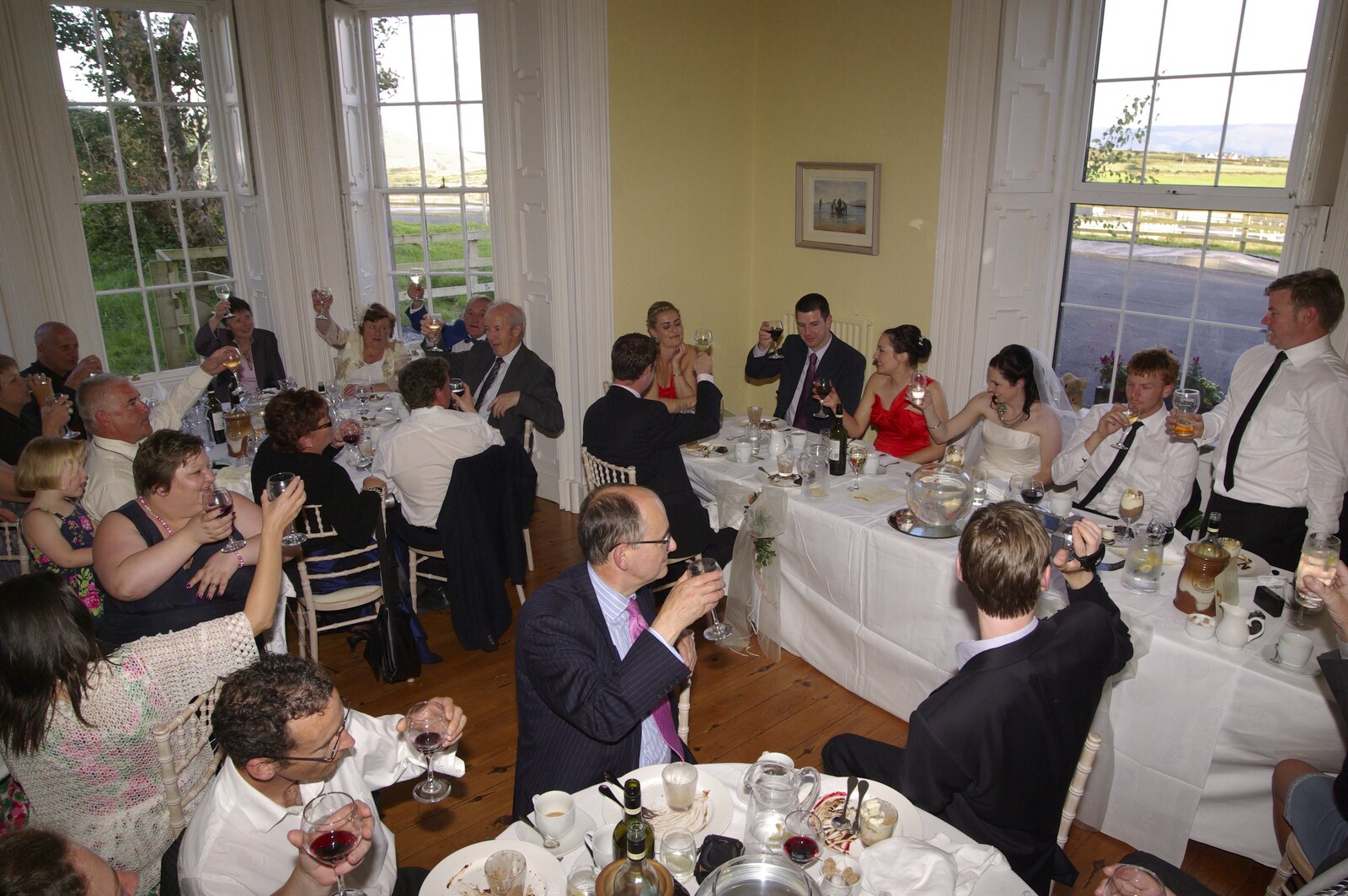 Another toast from Julie and Cameron's Wedding, Ballintaggart House, Dingle - 24th July 2009