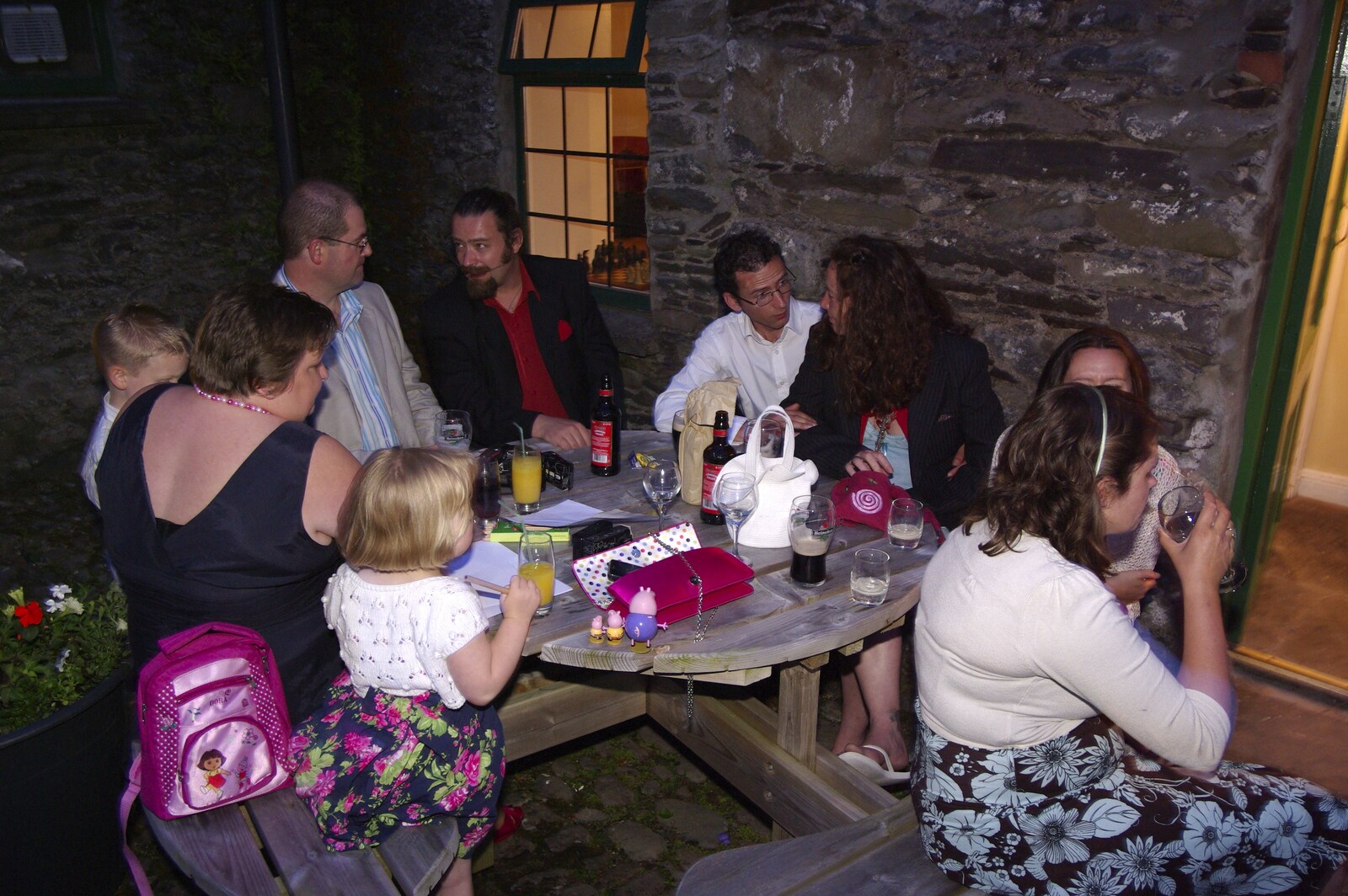 Noddy chats  from Julie and Cameron's Wedding, Ballintaggart House, Dingle - 24th July 2009