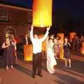 Another lantern is ready to go, Julie and Cameron's Wedding, Ballintaggart House, Dingle - 24th July 2009