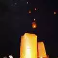 A load of lanterns float off, Julie and Cameron's Wedding, Ballintaggart House, Dingle - 24th July 2009