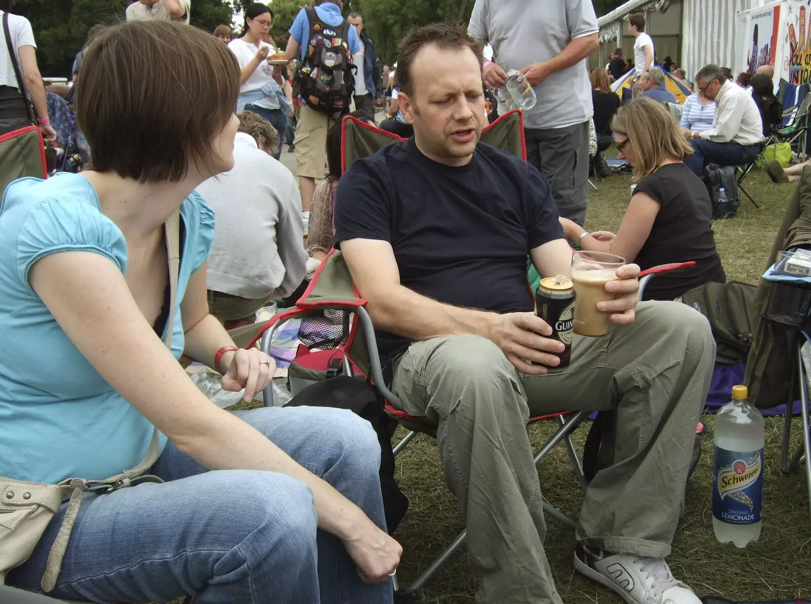 Caroline and John, from The Cambridge Folk Festival, Cherry Hinton Hall, Cambridge - 1st August 2009