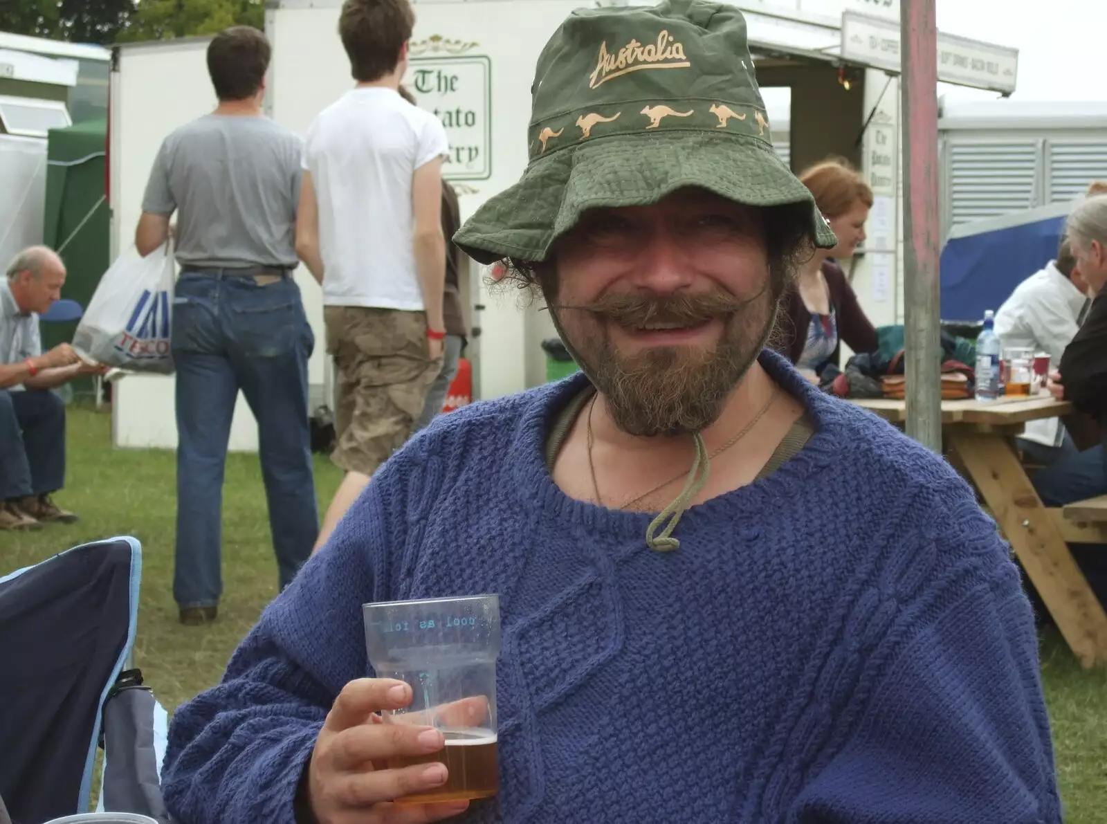 Noddy and his Australia hat, from The Cambridge Folk Festival, Cherry Hinton Hall, Cambridge - 1st August 2009