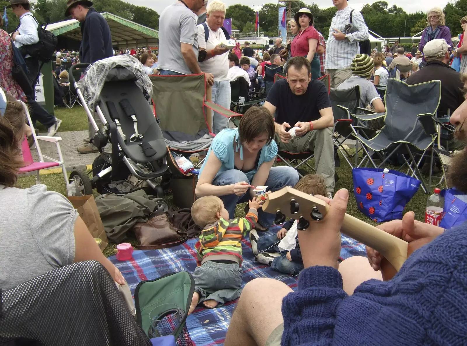 Our Folk Festival pitch, from The Cambridge Folk Festival, Cherry Hinton Hall, Cambridge - 1st August 2009