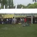 For some reason the beer tent is suddenly packed, The Cambridge Folk Festival, Cherry Hinton Hall, Cambridge - 1st August 2009