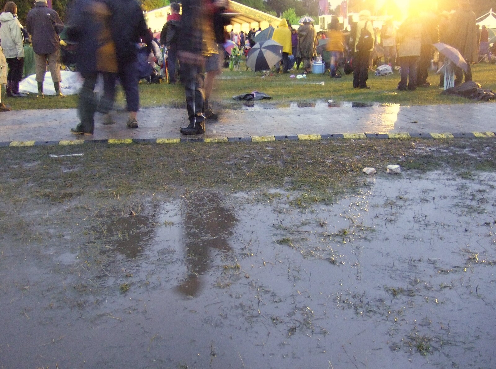 Water-soaked ground from The Cambridge Folk Festival, Cherry Hinton Hall, Cambridge - 1st August 2009