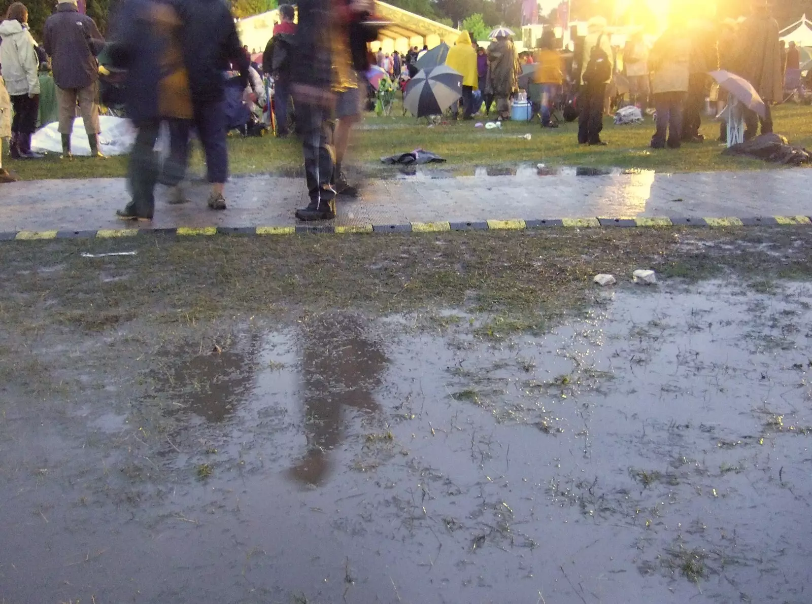 Water-soaked ground, from The Cambridge Folk Festival, Cherry Hinton Hall, Cambridge - 1st August 2009