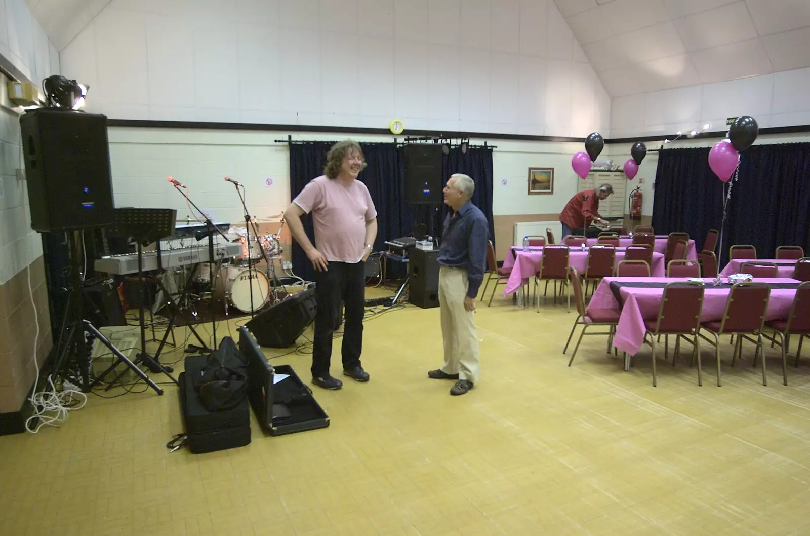 Max and Pete in the village hall, from The BBs at Stradbroke, and Wavy's Cabin, Thrandeston, Suffolk - 22nd August 2009