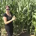 Isobel's in the corn again, The BBs at Stradbroke, and Wavy's Cabin, Thrandeston, Suffolk - 22nd August 2009