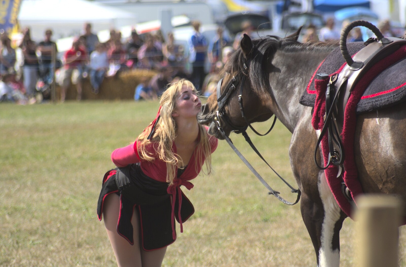 A pony gets a kiss from The Eye Show and the Red Arrows, Palgrave, Suffolk - 31st August 2009