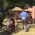 An old-style threshing machine gets to thresh stuff, The Eye Show and the Red Arrows, Palgrave, Suffolk - 31st August 2009