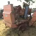 A thresher in action, The Eye Show and the Red Arrows, Palgrave, Suffolk - 31st August 2009