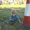 Fred's got a traffic cone, The Eye Show and the Red Arrows, Palgrave, Suffolk - 31st August 2009