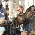 A girl shows off an owl, The Eye Show and the Red Arrows, Palgrave, Suffolk - 31st August 2009