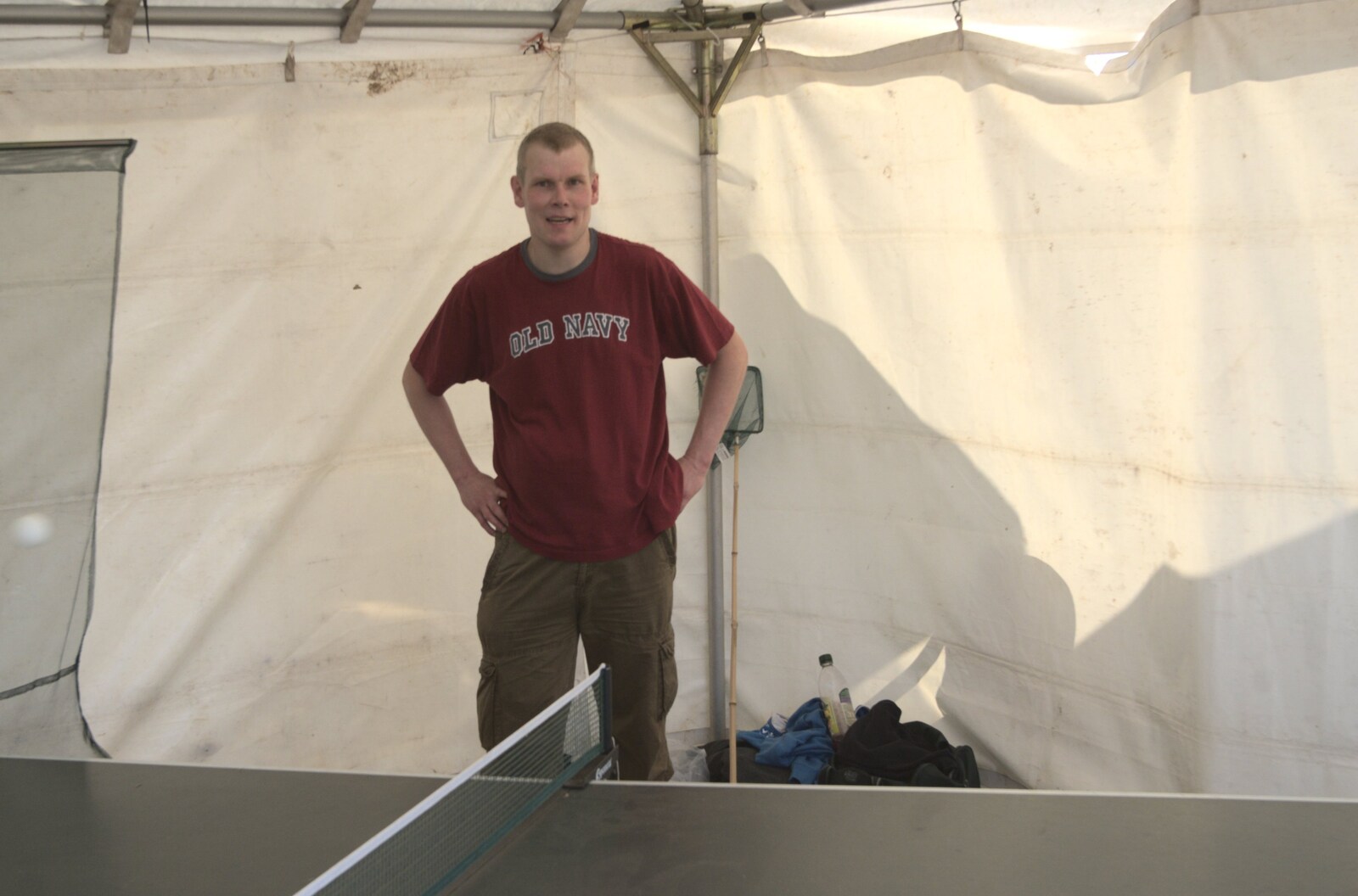 Bill in the Ping Pong tent from The Eye Show and the Red Arrows, Palgrave, Suffolk - 31st August 2009