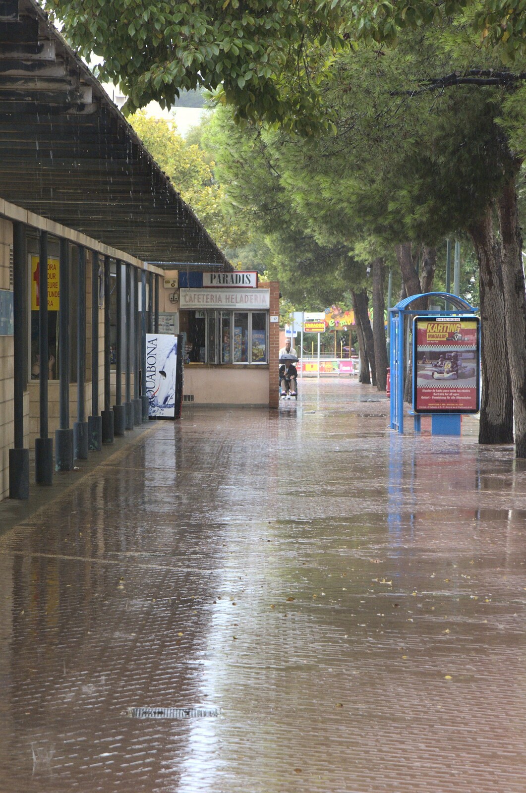 Tourist shops in the rain from A Postcard From Palmanova, Mallorca, Spain - 21st September 2009