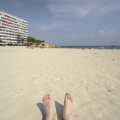 Nosher's feet on the beach, A Postcard From Palmanova, Mallorca, Spain - 21st September 2009