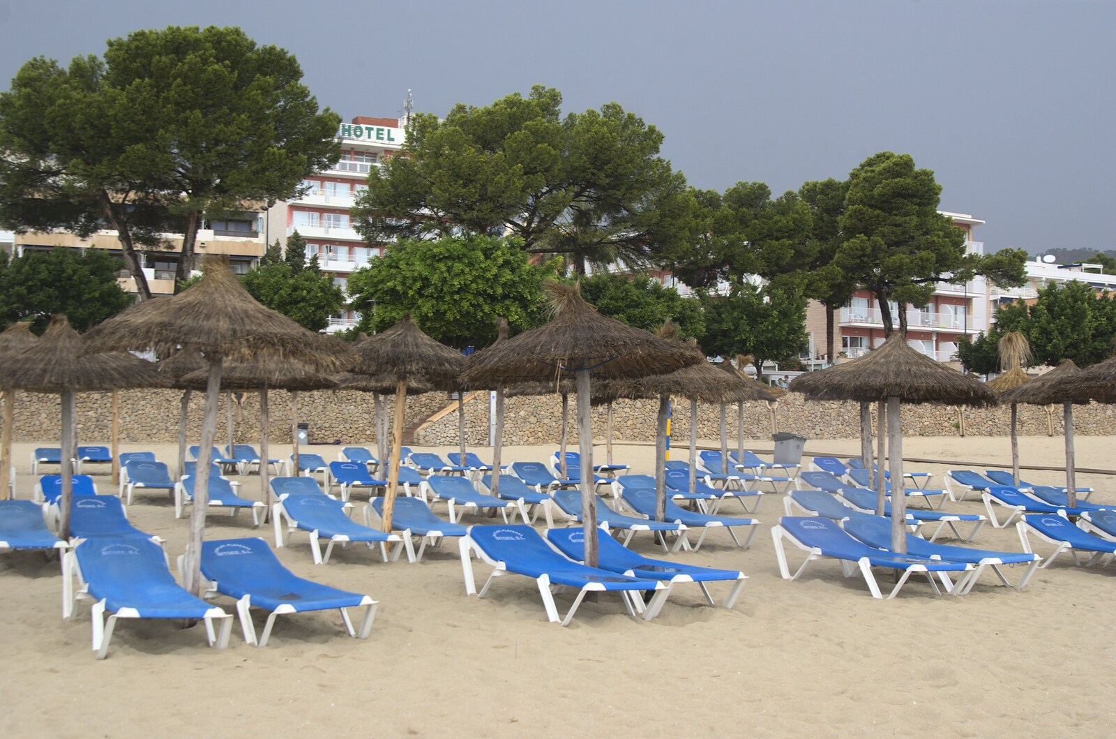 Empty sun beds on the beach from A Postcard From Palmanova, Mallorca, Spain - 21st September 2009