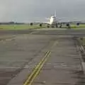 An Air France 747 cargo taxis around, A Trip to Evelyn and Louise's, Monkstown Farm, County Dublin, Ireland - October 25th 2009