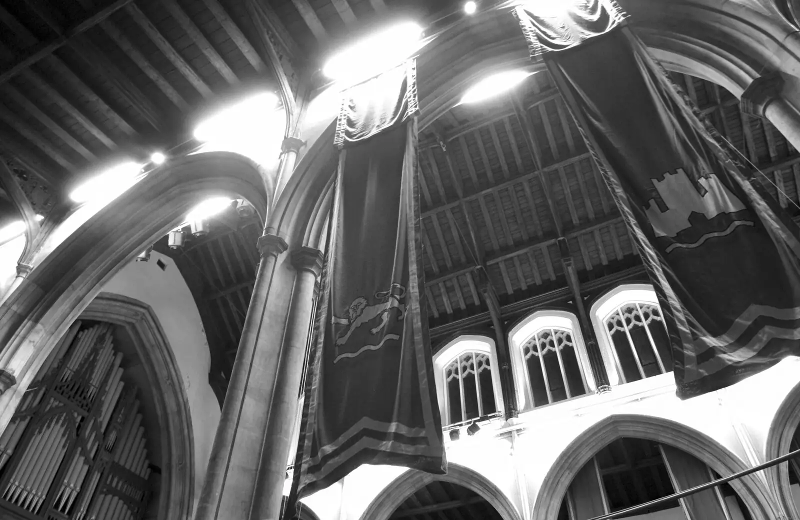 Lofty rafters and flags, from The Norfolk and Norwich CAMRA Beer Festival, and Apple Picking, Norfolk and Suffolk - 26th October 2009