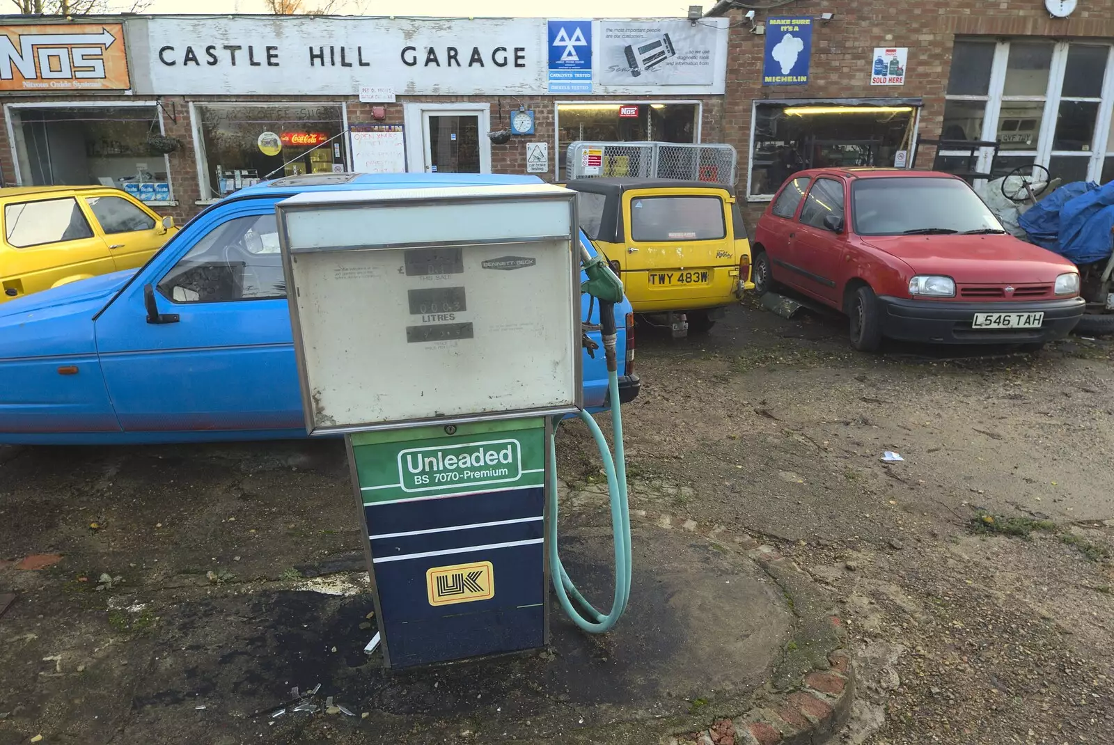 A derelict petrol pump, from Steve Hackett at the UEA, and a Trip to the Zoo, Banham and Norwich, Norfolk - 15th November 2009