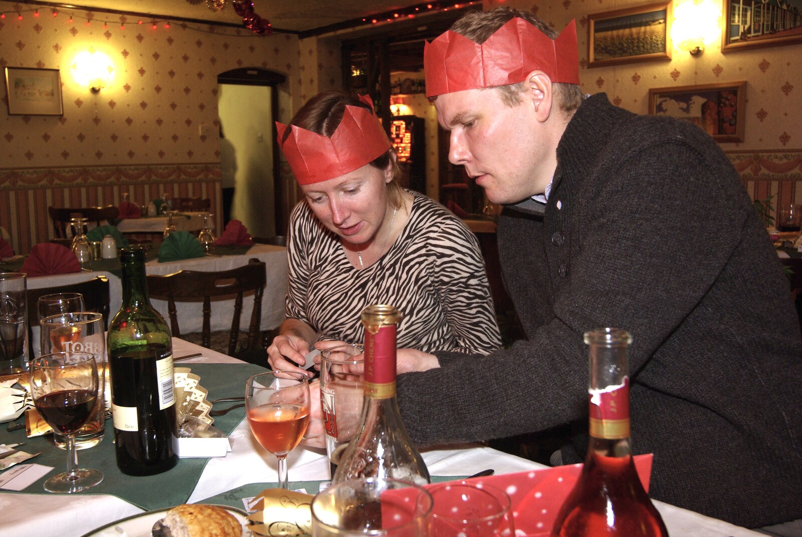 Martina and Bill from The BSCC Christmas Dinner, The Swan Inn, Brome, Suffolk - 5th December 2009
