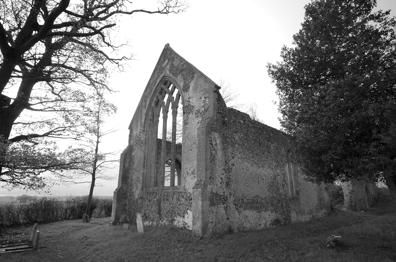 The ruins of St. Mary, Tivetshall from Fred in Amandines, and The Derelict Church of St. Mary, Tivetshall, Norfolk - 13th December 2009