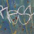 Paint splattered graffiti like Jackson Pollock, Christmas at Number 19, Blackrock, County Dublin, Ireland - 25th December 2009