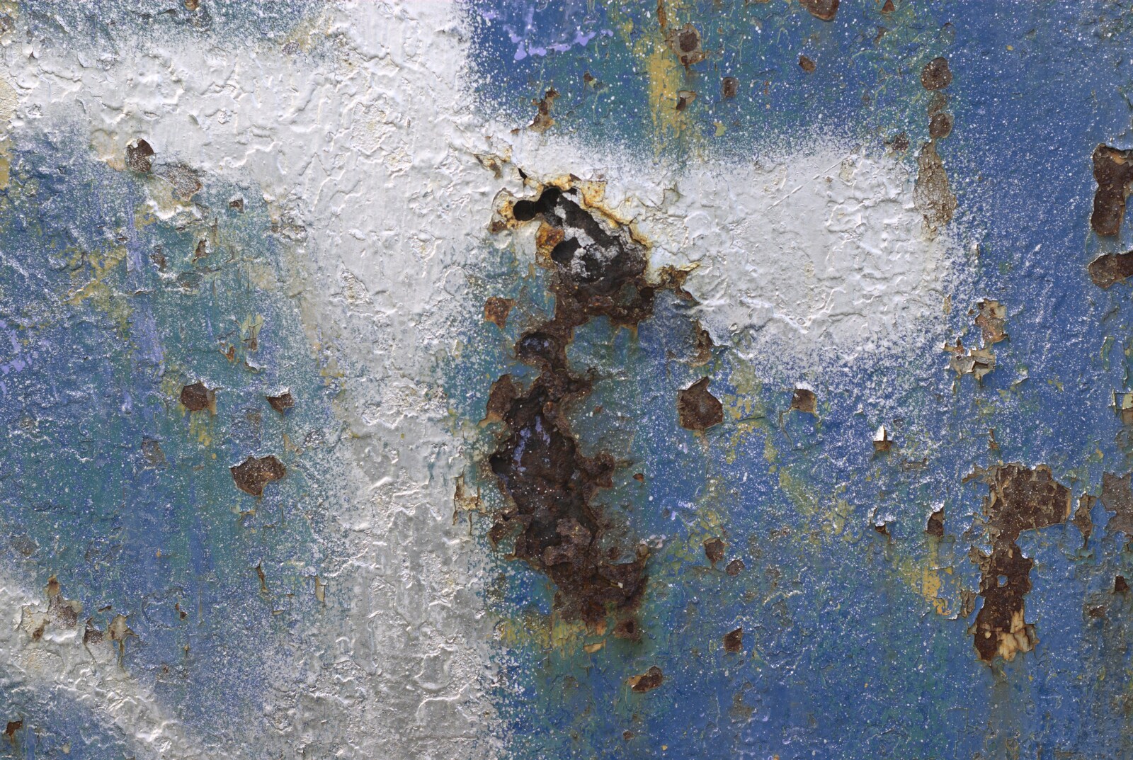 Rust breaks through the paint from Christmas at Number 19, Blackrock, County Dublin, Ireland - 25th December 2009