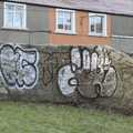 Graffiti on a wall, Christmas at Number 19, Blackrock, County Dublin, Ireland - 25th December 2009