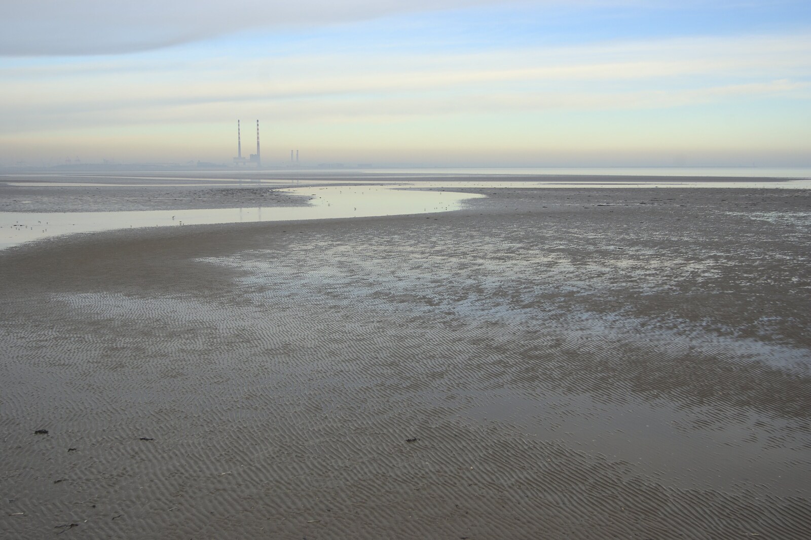 A wider view of Dublin Bay and the mudflats from Christmas at Number 19, Blackrock, County Dublin, Ireland - 25th December 2009