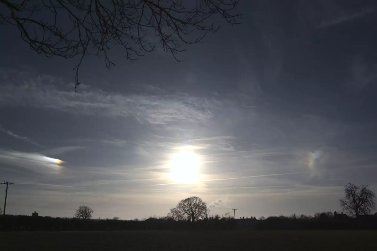 A pair of 'Moon dogs' - nighttime rainbows, from New Year's Eve at the Swan Inn, and Moonlight Photos, Brome, Suffolk - 31st December 2009