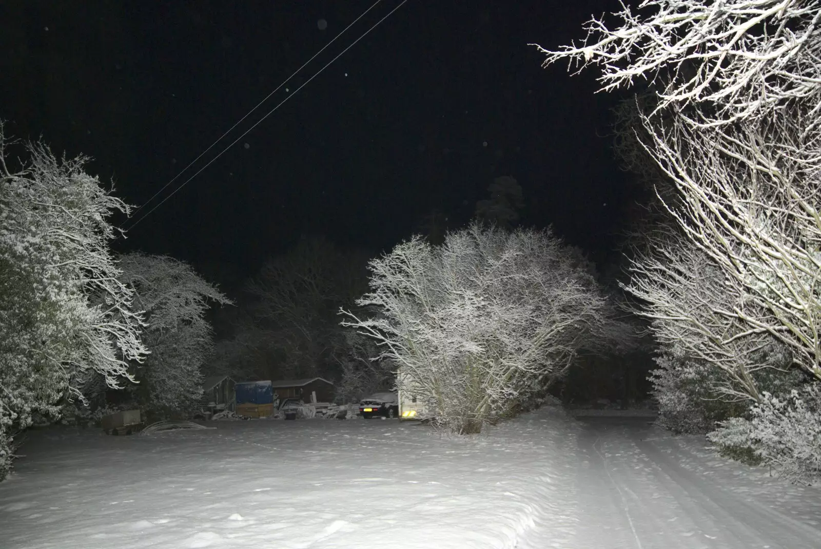 The snowy wastes of Eric Hawes' place, from A Snowy Miscellany, Diss, Norfolk - 9th January 2010