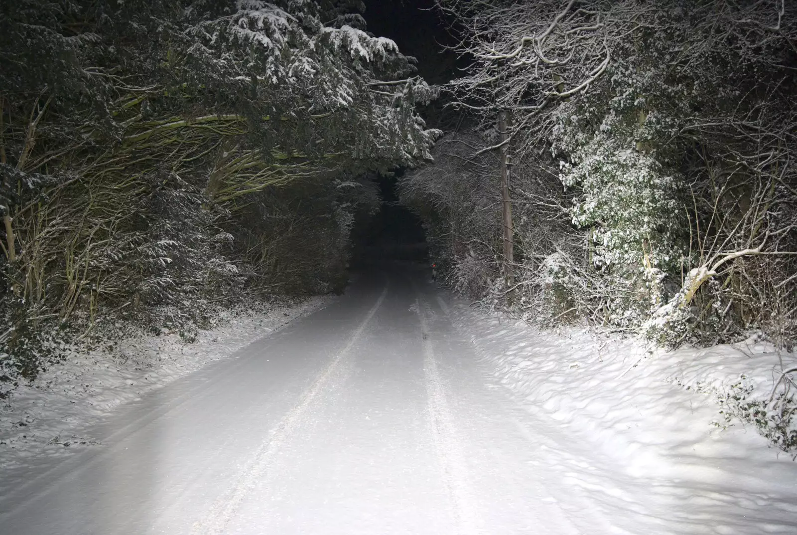 Rectory Road in Brome, from A Snowy Miscellany, Diss, Norfolk - 9th January 2010