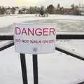 Look carefully, and there are footprints on the Mere, A Snowy Miscellany, Diss, Norfolk - 9th January 2010