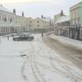 A solitary soul on the Market Place, A Snowy Miscellany, Diss, Norfolk - 9th January 2010