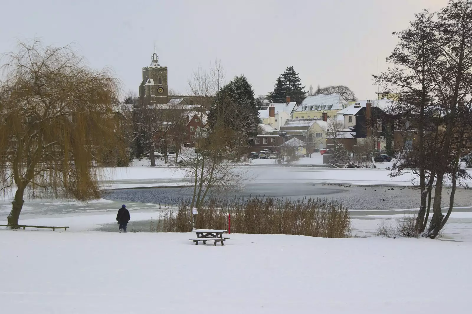 Down by the Mere, from A Snowy Miscellany, Diss, Norfolk - 9th January 2010