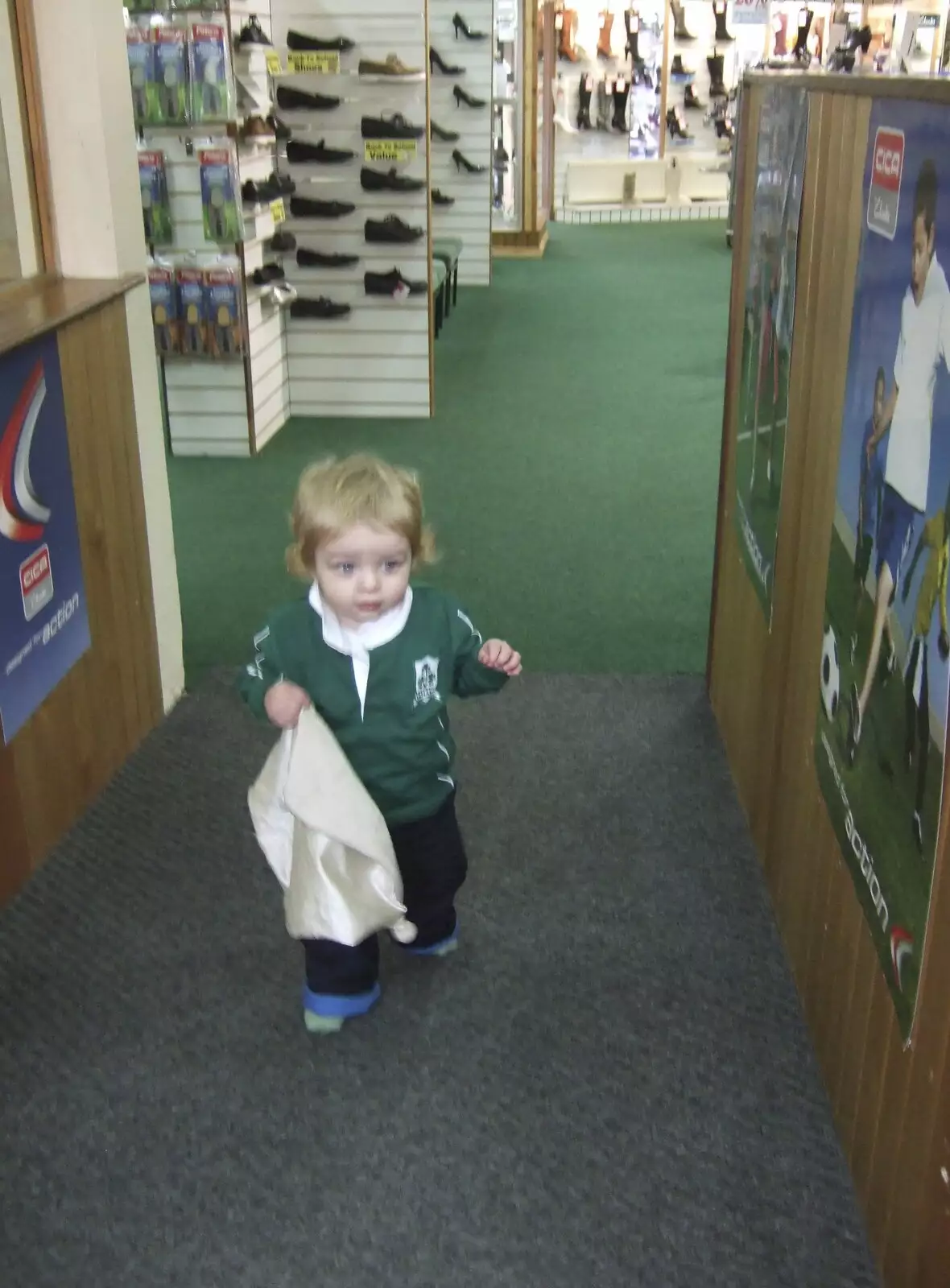 Fred roams around in a shoe shop, from Fred in Monkstown, County Dublin, Ireland - 2nd February 2010